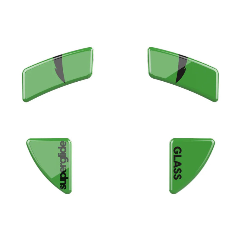 Pulsar Superglide Glass Skates For Razer Viper Ultimate Mouse - Green - أكسسوار فأرة